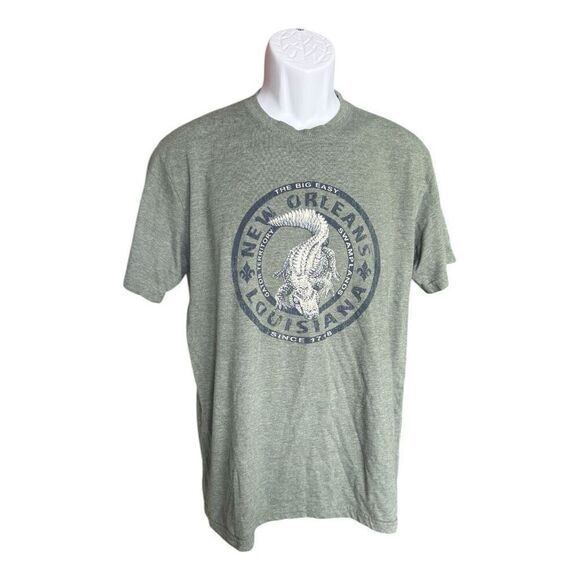 Mens Unisex New Orleans Louisiana Gator Swamp Tour Tourist Graphic Tee Shirt L - Picture 1 of 1